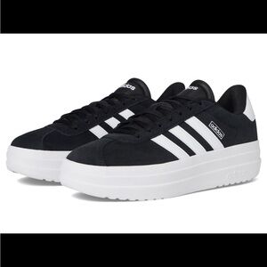 adidas VL Court Bold black and white size 9